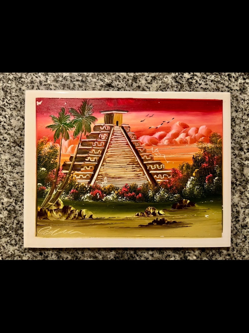 Vibrant, Mayan 🇲🇽 Inspired Handmade Clay Painting